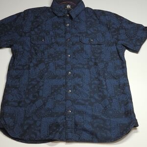 Rock & Republic Dark Blue Paisley Shirt